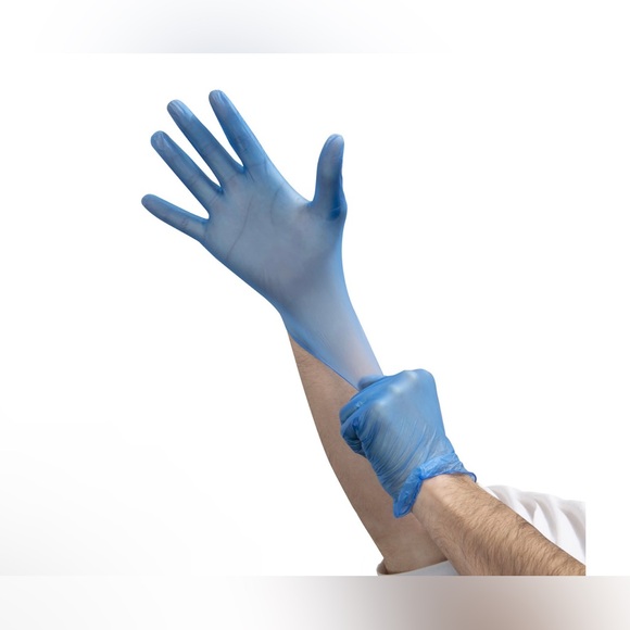 ONESAFE® BLUE VINYL GLOVES Foodhandler Extra Large Clear Powder Free800 per case - Picture 2 of 12